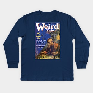 Vintage Pulp Magazine Cover - Weird Tales Kids Long Sleeve T-Shirt